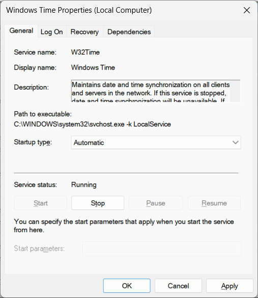 Configuring a Windows PC as an NTP Server