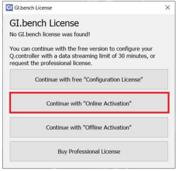 How to activate your GI.bench software license